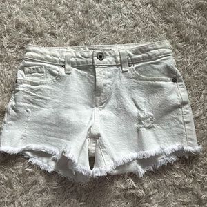 White Guess jean shorts